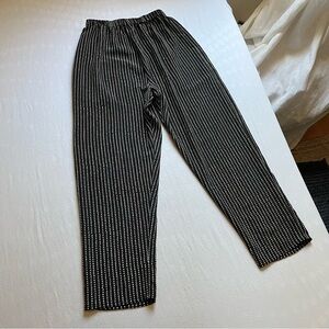 PEGGY HARTANTO black dot print elastic waist tapered leg cropped pants